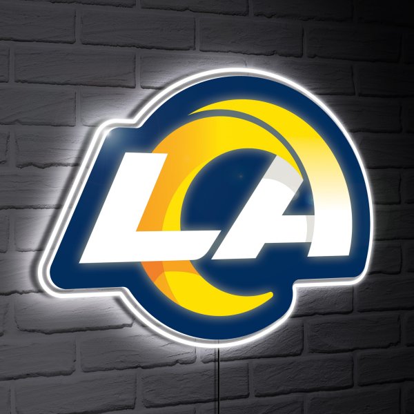 Los Angeles Rams LED Team Logo Shaped Lighted Wall Sign