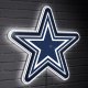Dallas Cowboys LED Team Logo Shaped Lighted Wall Sign