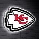 Kansas City Chiefs LED Team Logo Shaped Lighted Wall Sign