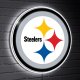 Pittsburgh Steelers LED Team Logo Shaped Lighted Wall Sign
